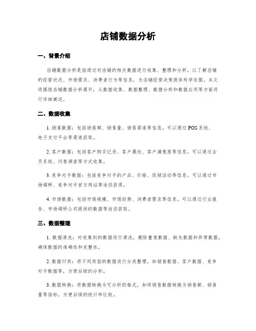 店铺数据分析