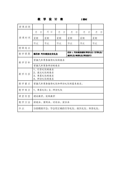汽车商务见面礼仪(介绍、称谓、名片、握手)