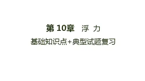 八年级物理下册 第十章 浮力基础知识点+典型试题复习