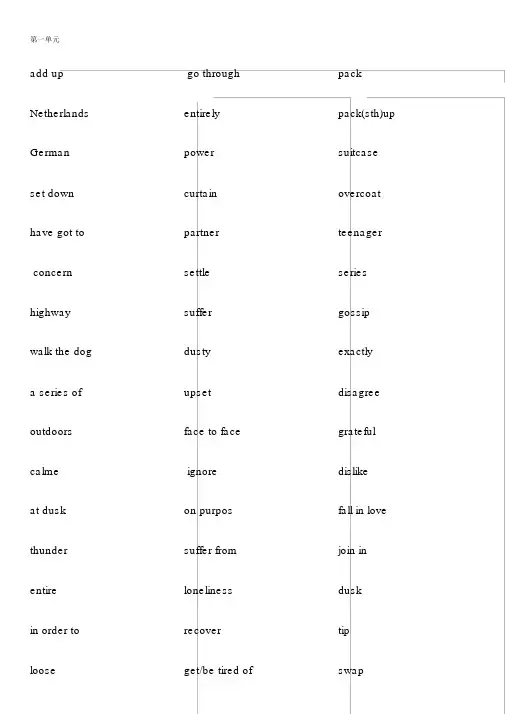 (word完整版)高一必修一纯英文单词.doc