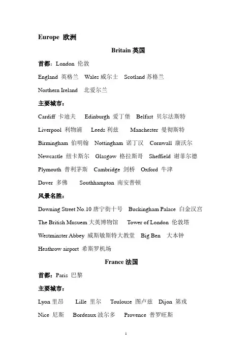 地名翻译