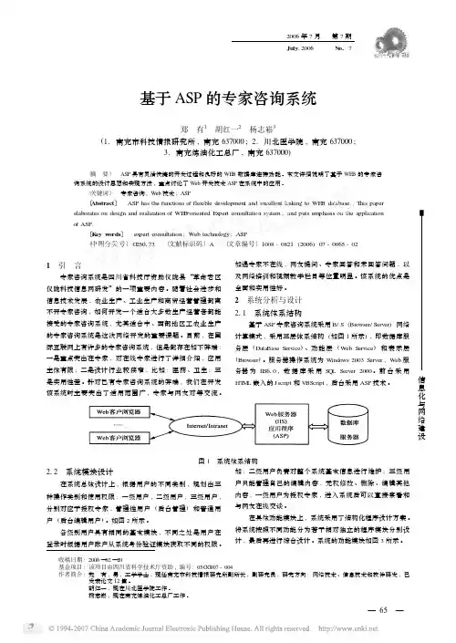 基于ASP的专家咨询系统