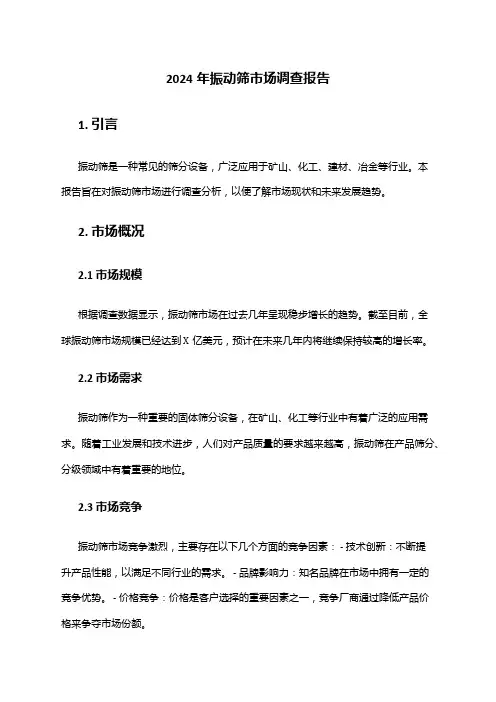 2024年振动筛市场调查报告