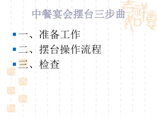 餐饮服务技能之摆台
