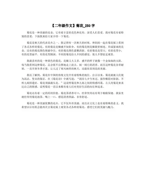 【二年级作文】菊花_250字