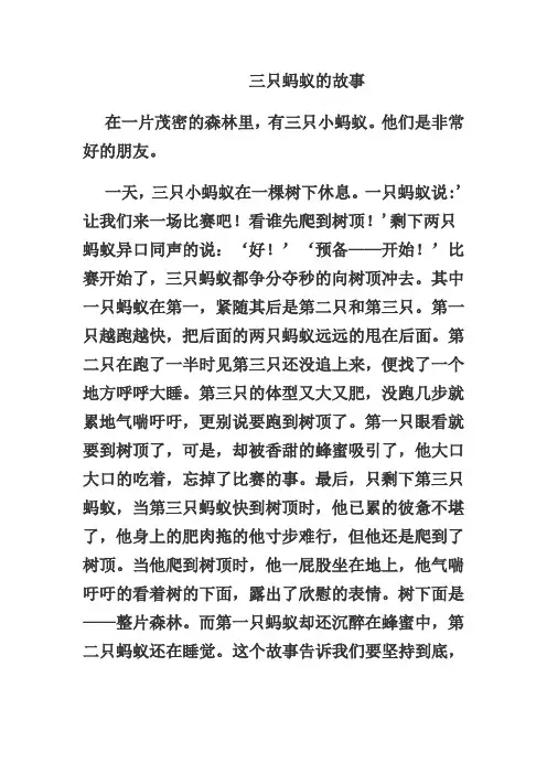 三只蚂蚁