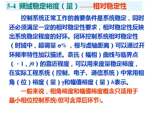 相角裕度幅值裕度PPT课件