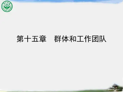 第15章 群体和工作团队