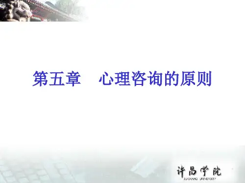 6第五章心理咨询的原则