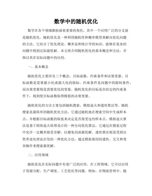 数学中的随机优化