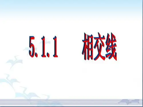《相交线》参考课件2