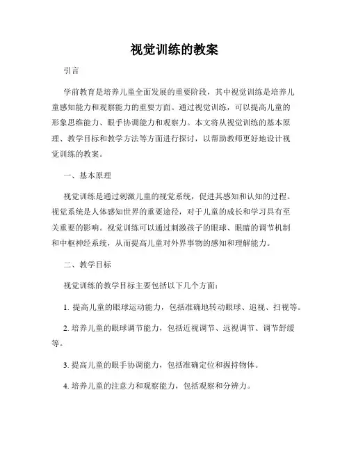 视觉训练的教案