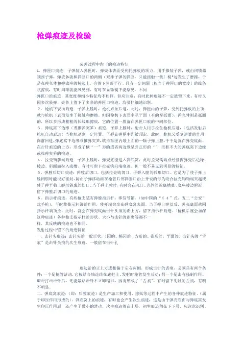 枪弹痕迹及检验