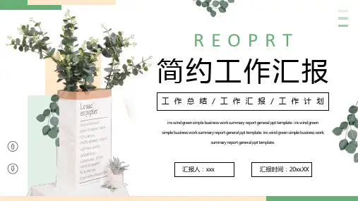 INS风简约创意总结汇报通用PPT模板