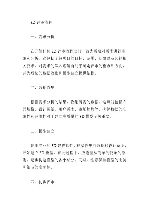 3d评审流程