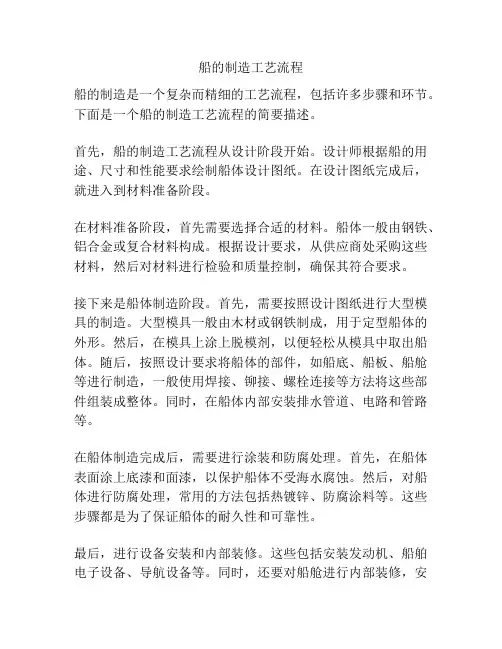 船的制造工艺流程