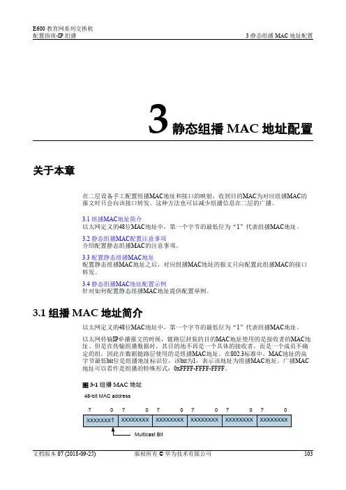 01-03 静态组播MAC地址配置