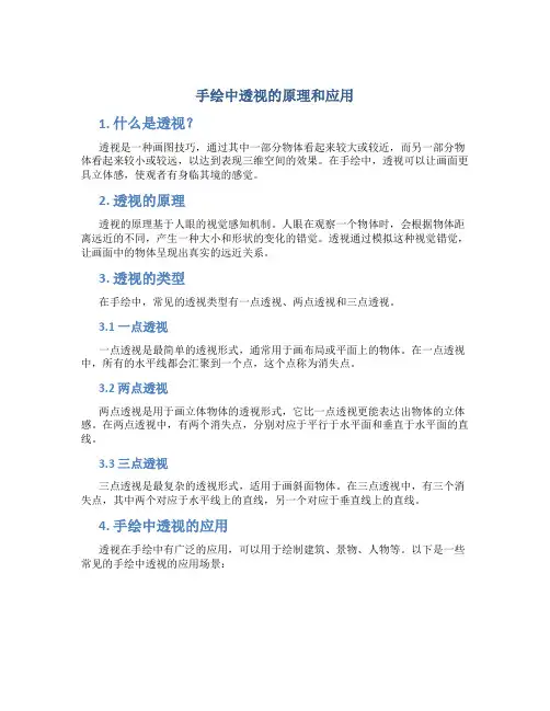 手绘中透视的原理和应用