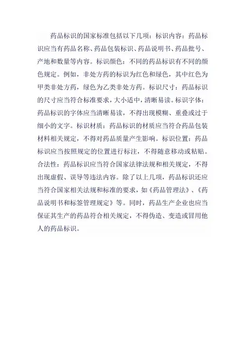 药品标识国标