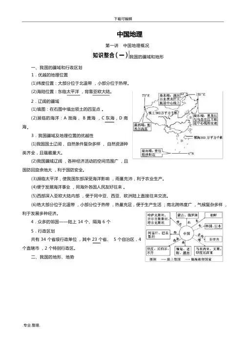 中国地理知识点总结