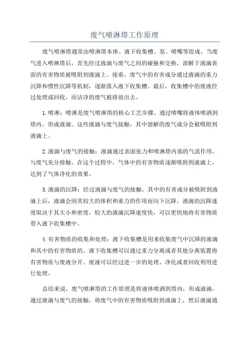 废气喷淋塔工作原理