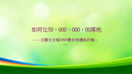 武汉兰陵大公馆年度整合推广执行案(ppt 114页)