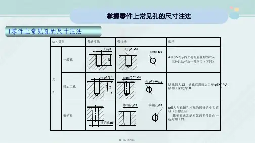 数控技术《8.2.3-掌握零件上常见孔的尺寸注法》