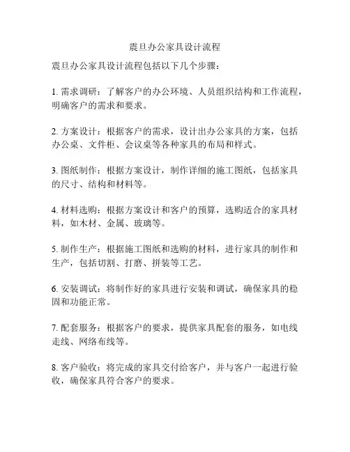 震旦办公家具设计流程
