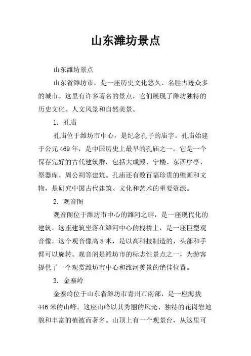 山东潍坊景点