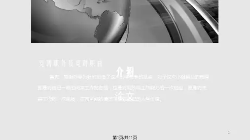 组长竞选PPT课件