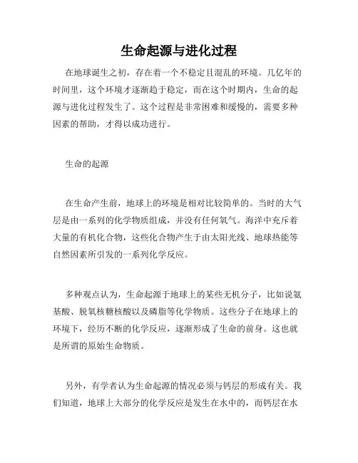 生命起源与进化过程