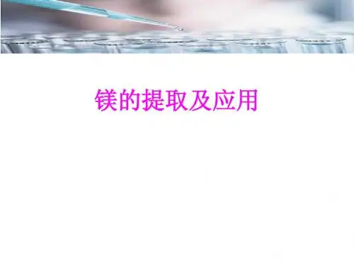 镁的提取和应用