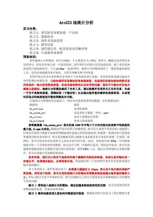 ex6ArcGIS 地统计分析