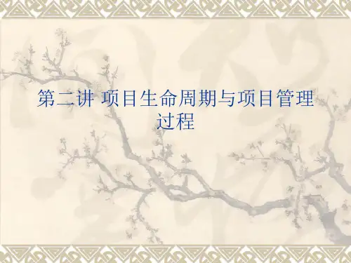 第二讲 项目生命周期与项目管理过程