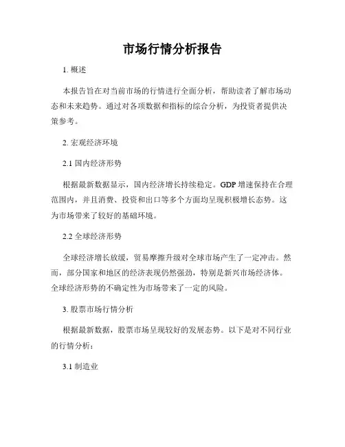 市场行情分析报告