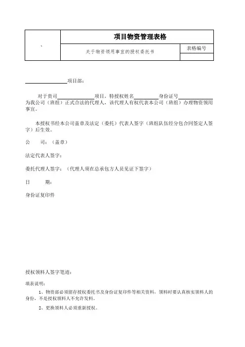 物 资 限 额 领 料 单