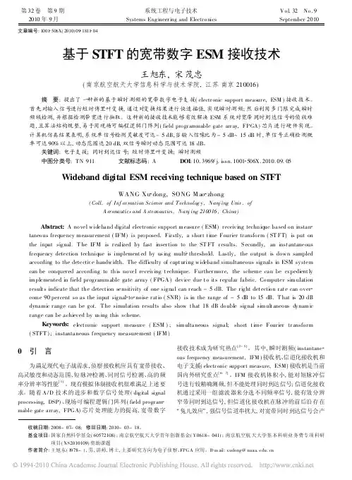 基于STFT的宽带数字ESM接收技术