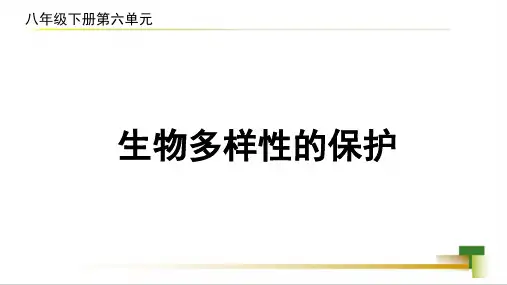 第二节生物多样性的保护课件-2022-2023学年济南版八年级生物下册