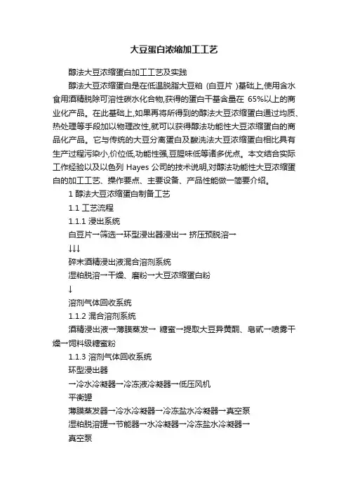 大豆蛋白浓缩加工工艺