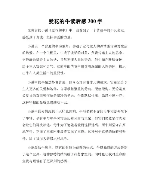 爱花的牛读后感300字