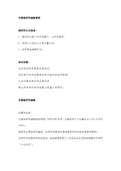 中国城市化进程