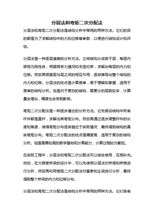 分层法和弯矩二次分配法