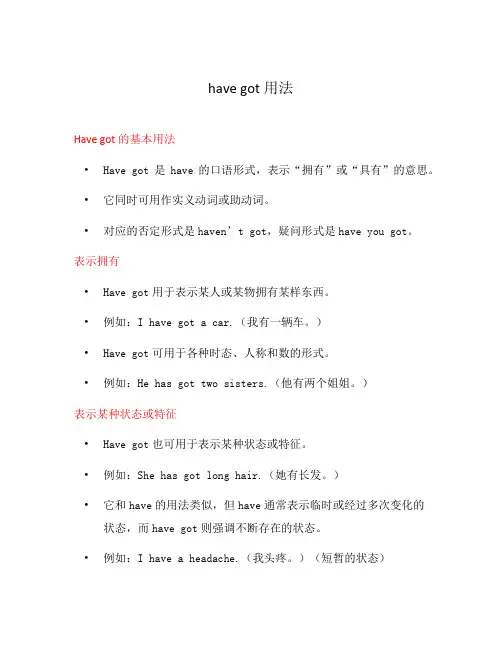 have got用法