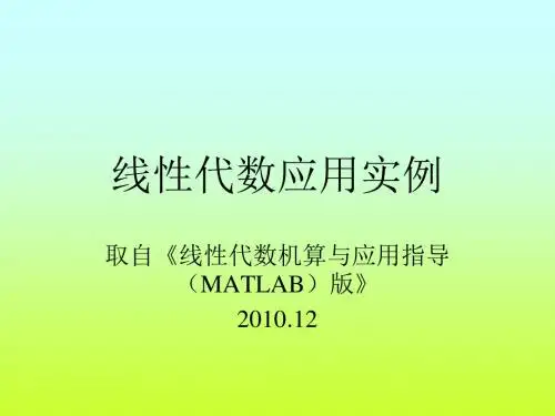线性代数应用举例