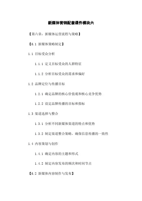 新媒体营销配套课件模块六