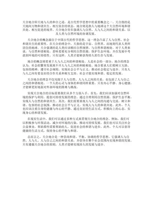 天合地合详解