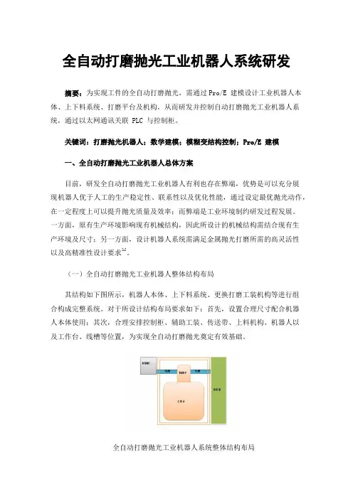 全自动打磨抛光工业机器人系统研发