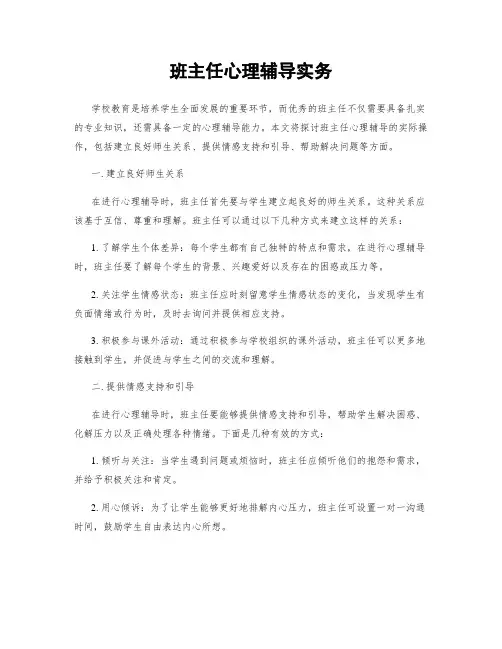 班主任心理辅导实务