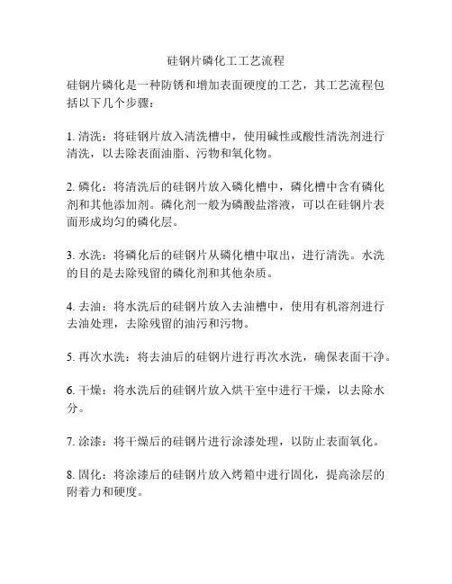 硅钢片磷化工工艺流程