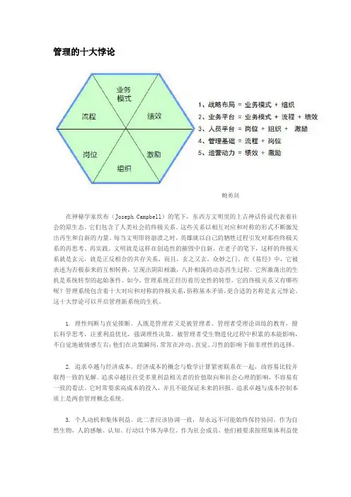 管理的十大悖论